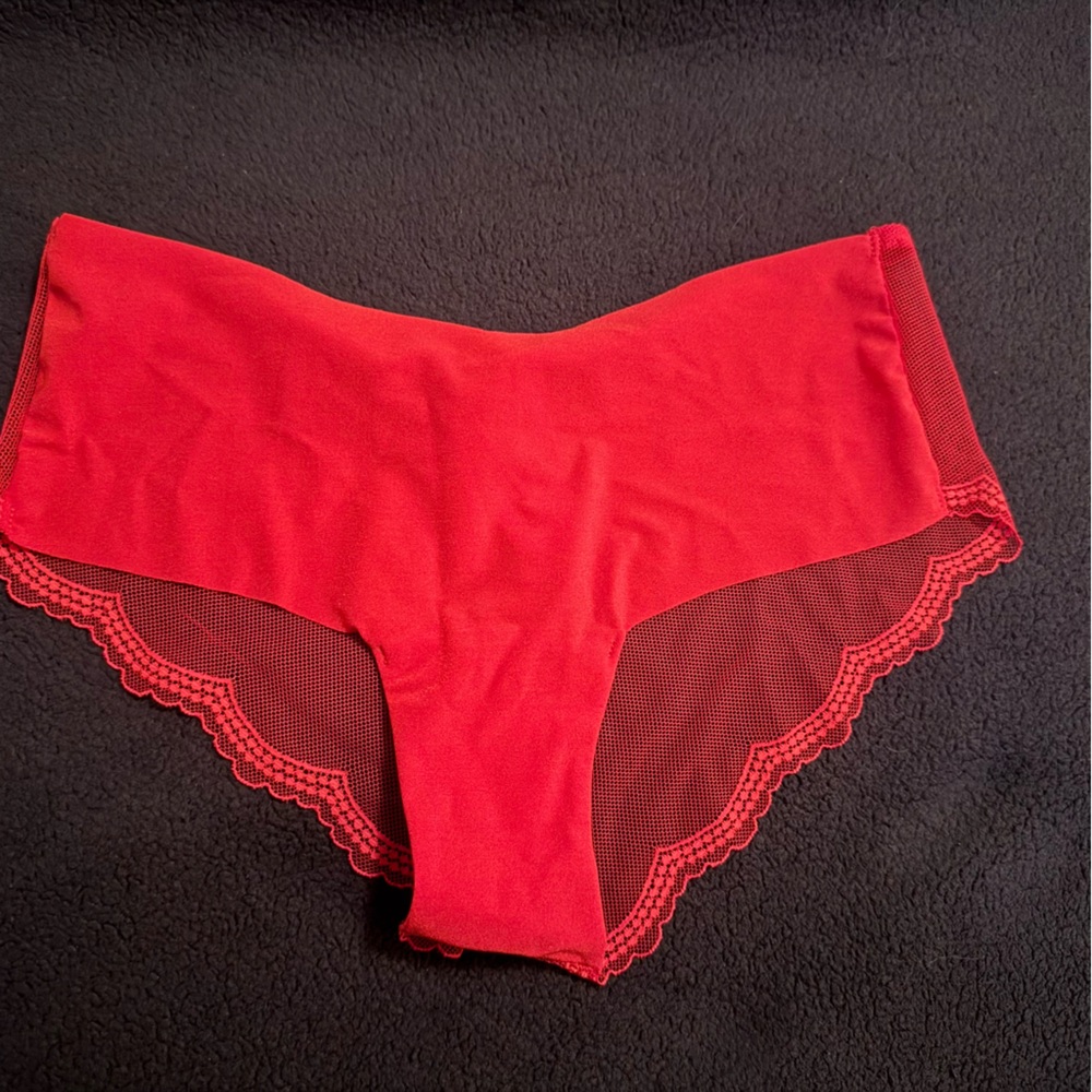 Victoria's Secret Red Lace Cheeky-Style Panties NWT